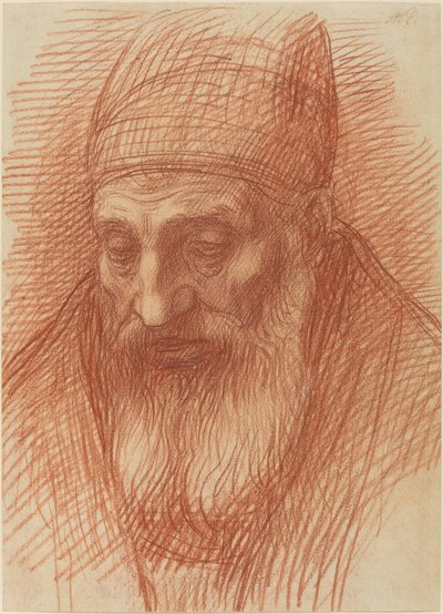 Head of a Priest by Alphonse Legros