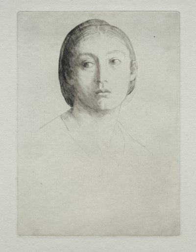Head of a Young Girl by Alphonse Legros