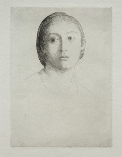 Head of a Young Girl by Alphonse Legros