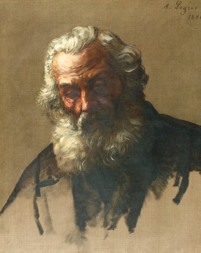 Head of an Old Man by Alphonse Legros