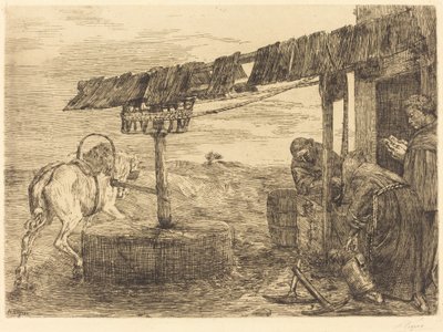 Horse-driven Mill Le manege by Alphonse Legros