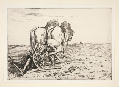 The Plow by Alphonse Legros