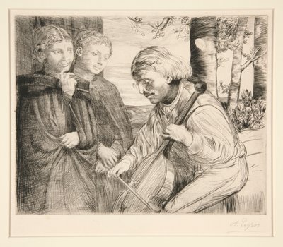 The Viol Player by Alphonse Legros