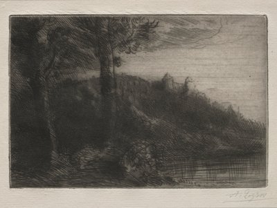 Le Petit Pont by Alphonse Legros