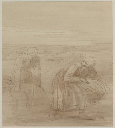 The Gleaners, 1800s by Alphonse Legros