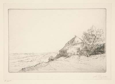 Hovel on the Hill by Alphonse Legros