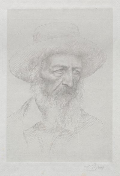 Portrait of Alfred Lord Tennyson by Alphonse Legros