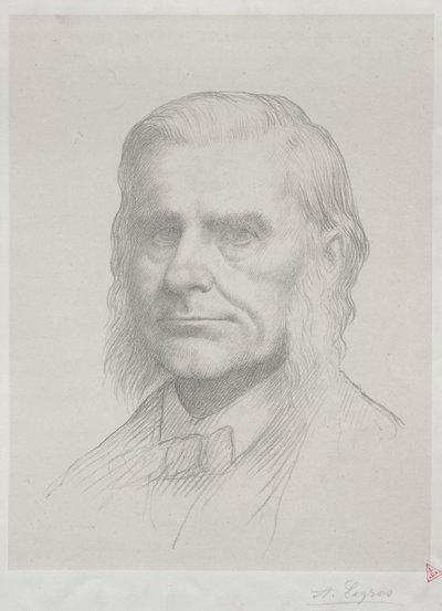 Portrait of Thomas Huxley by Alphonse Legros