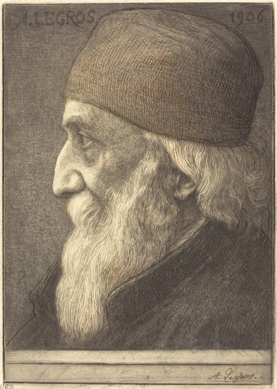 Self-Portrait, 13th plate, 1906 by Alphonse Legros