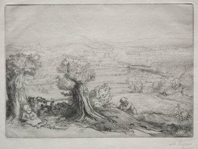 Souvenir of a Valley in Burgundy by Alphonse Legros
