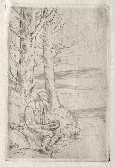 The Blind Beggar by Alphonse Legros