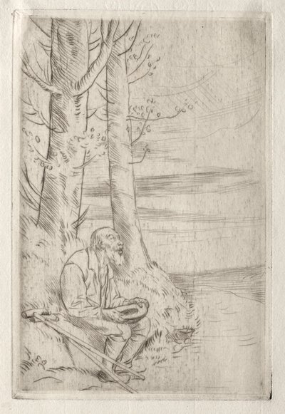 The Blind Beggar by Alphonse Legros