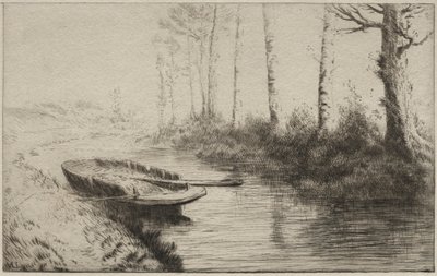 The Canal, Morning by Alphonse Legros