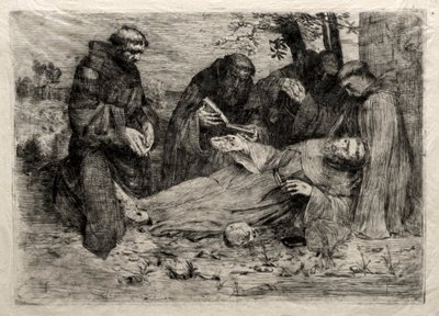 The Death of St. Francis by Alphonse Legros