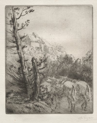 The Farm on the Hill by Alphonse Legros