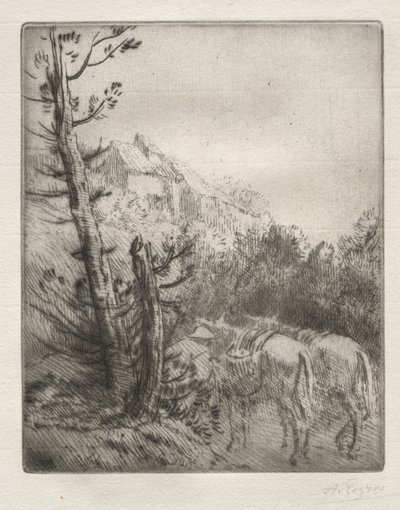 The Farm on the Hill by Alphonse Legros