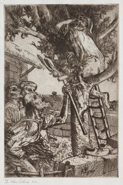 The Pear Thief, No. 1 by Alphonse Legros