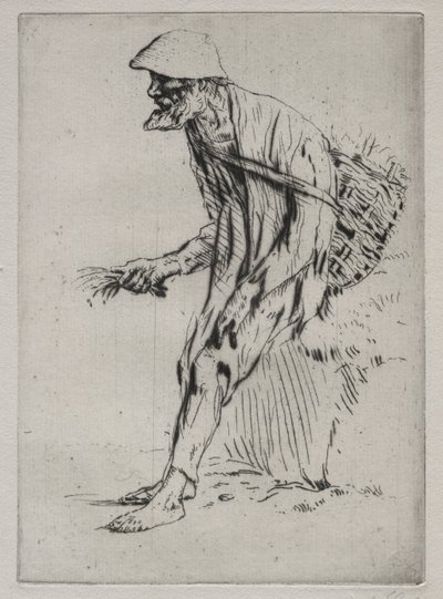 The Red Pimpernel Vendor by Alphonse Legros