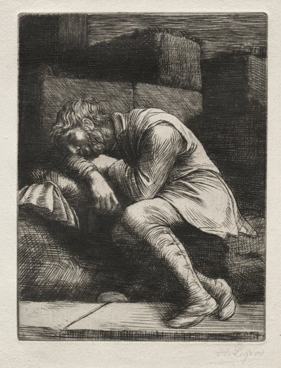 The Sleeping Beggar by Alphonse Legros