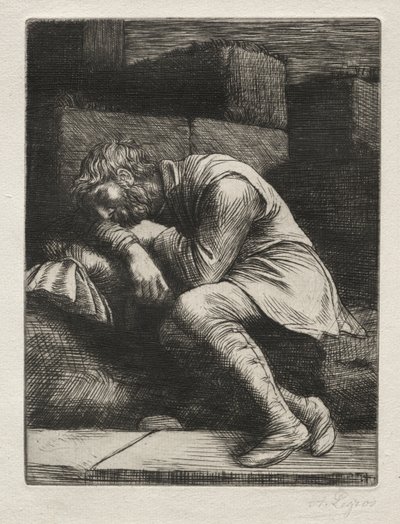 The Sleeping Beggar by Alphonse Legros