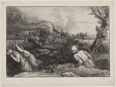 The Village in Flames by Alphonse Legros