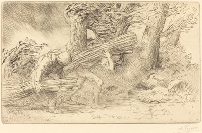 Twig-gatherers by Alphonse Legros