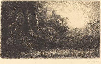 View of a Chateau (Chateau de Poillet) by Alphonse Legros