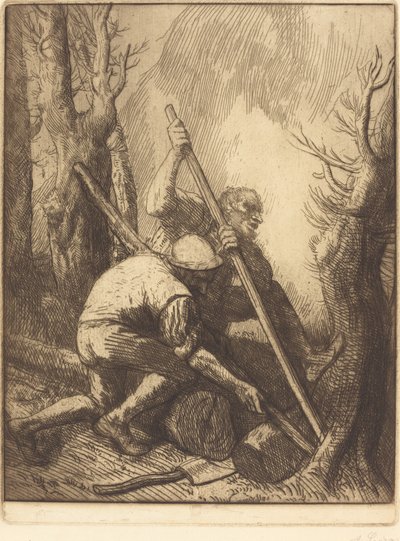 Woodcutters, 3rd Plate Les Bucherons by Alphonse Legros