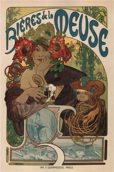 Beers of the Meuse by Alphonse Marie Mucha