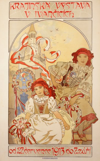 Krajinska Exhibition in Ivancice by Alphonse Mucha