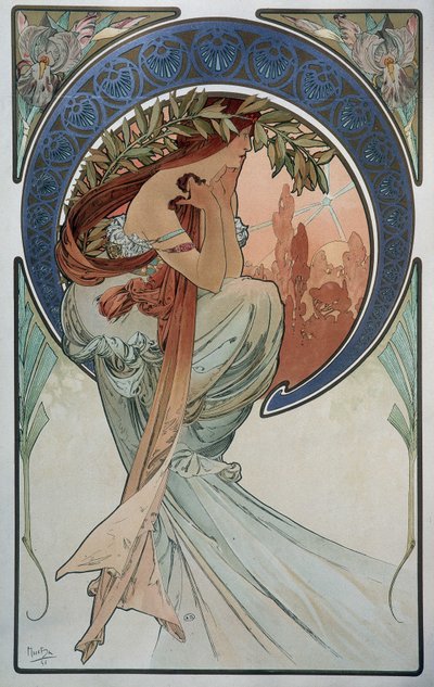 Poetry - by Mucha by Alphonse Mucha