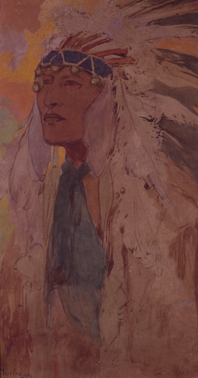 The Indian by Alphonse Mucha