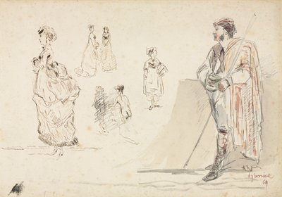 Sketches of Figures, 1869 by Alphonse Marie de Neuville