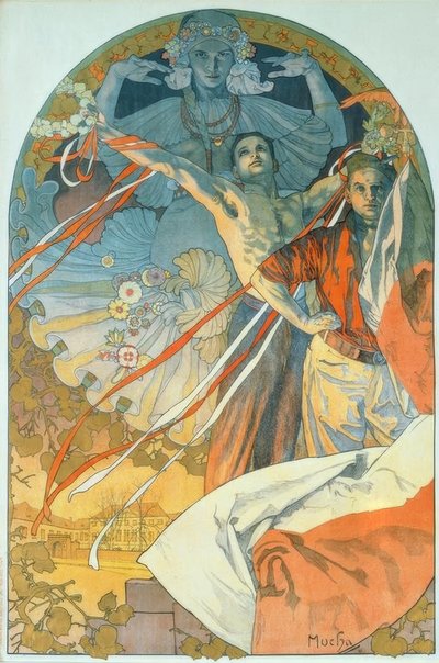 8th Sokol Festival by Alphonse Mucha