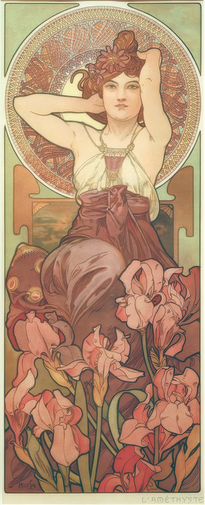 Amethyst by Alphonse Mucha