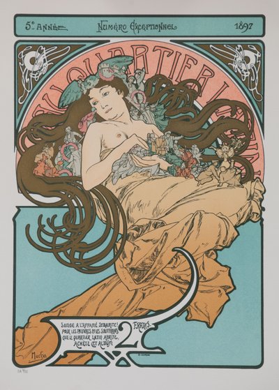 Au Quartier Latin, 1897 by Alphonse Mucha