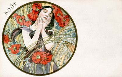 August, 1900 by Alphonse Mucha