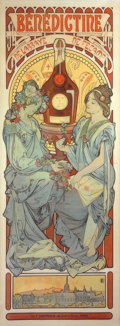 Benedictine by Alphonse Mucha