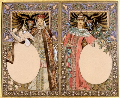 Book Illustration, 1890s by Alphonse Mucha