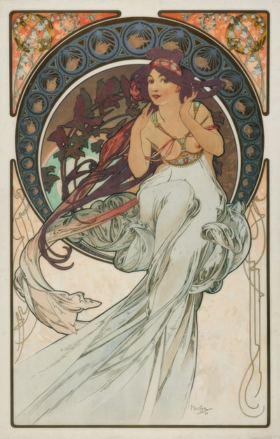 The Music by Alphonse Mucha