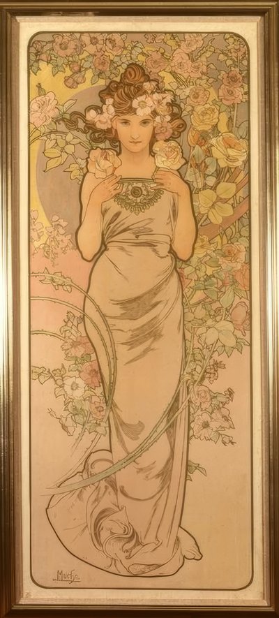The Rose by Alphonse Mucha
