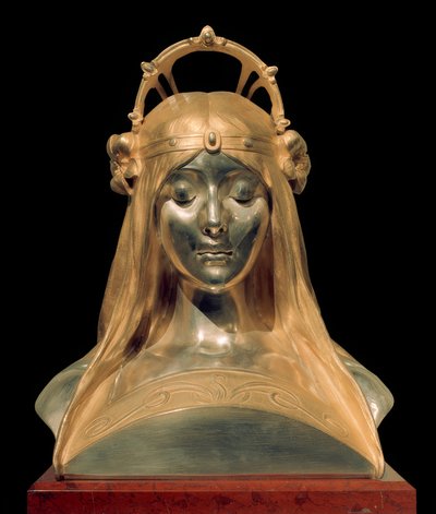 Head of a Girl by Alphonse Mucha