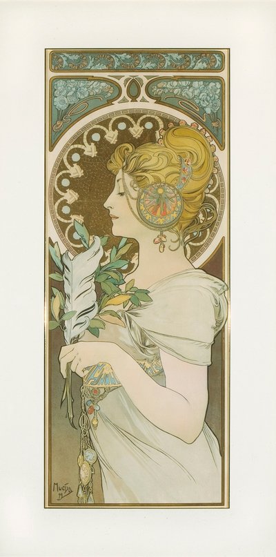 La Plume by Alphonse Mucha