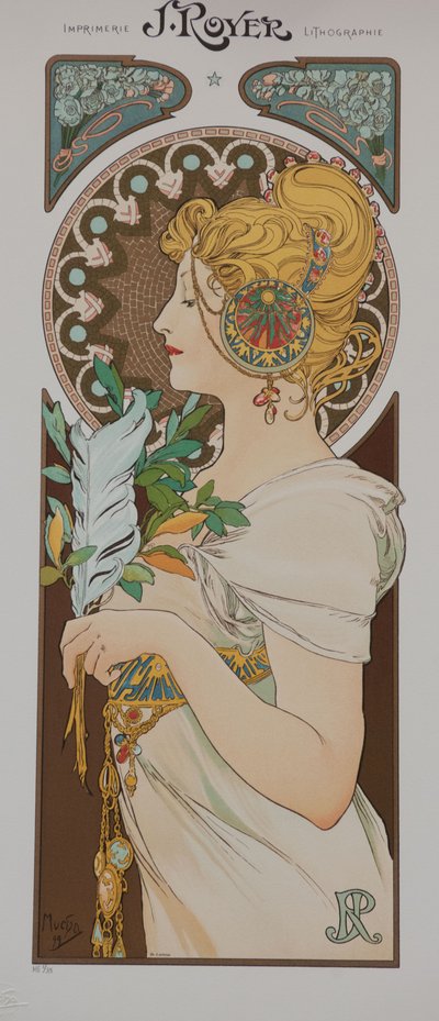 La Plume by Alphonse Mucha
