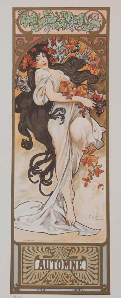 The Seasons: Autumn by Alphonse Mucha