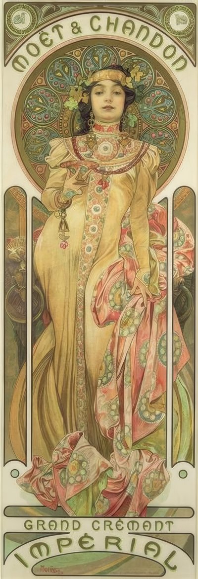 Moët & Chandon / Grand Crémant Impérial by Alphonse Mucha