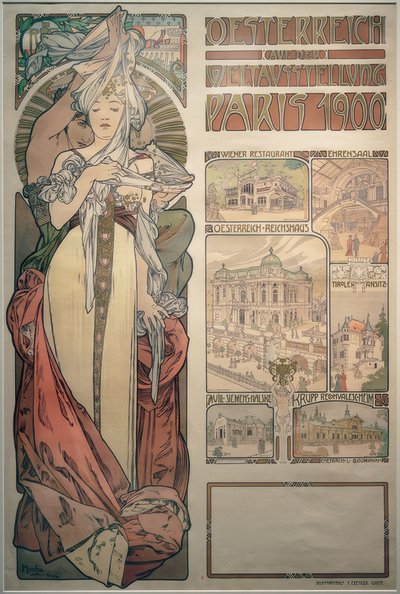 Austria at the Paris World Exhibition 1900 by Alphonse Mucha