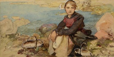 On the Shore by Alphonse Mucha