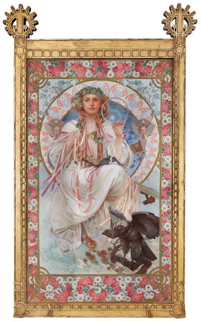 Portrait of Josephine Crane-Bradley as Slavia by Alphonse Mucha