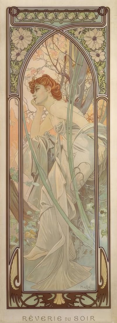 Evening Reverie by Alphonse Mucha